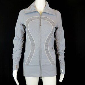 Lululemon Gray Zip Front Yoga Stride Jacket
